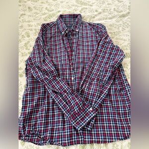 Vineyard Vines Men's Plaid Shirt - Red, Blue, and White